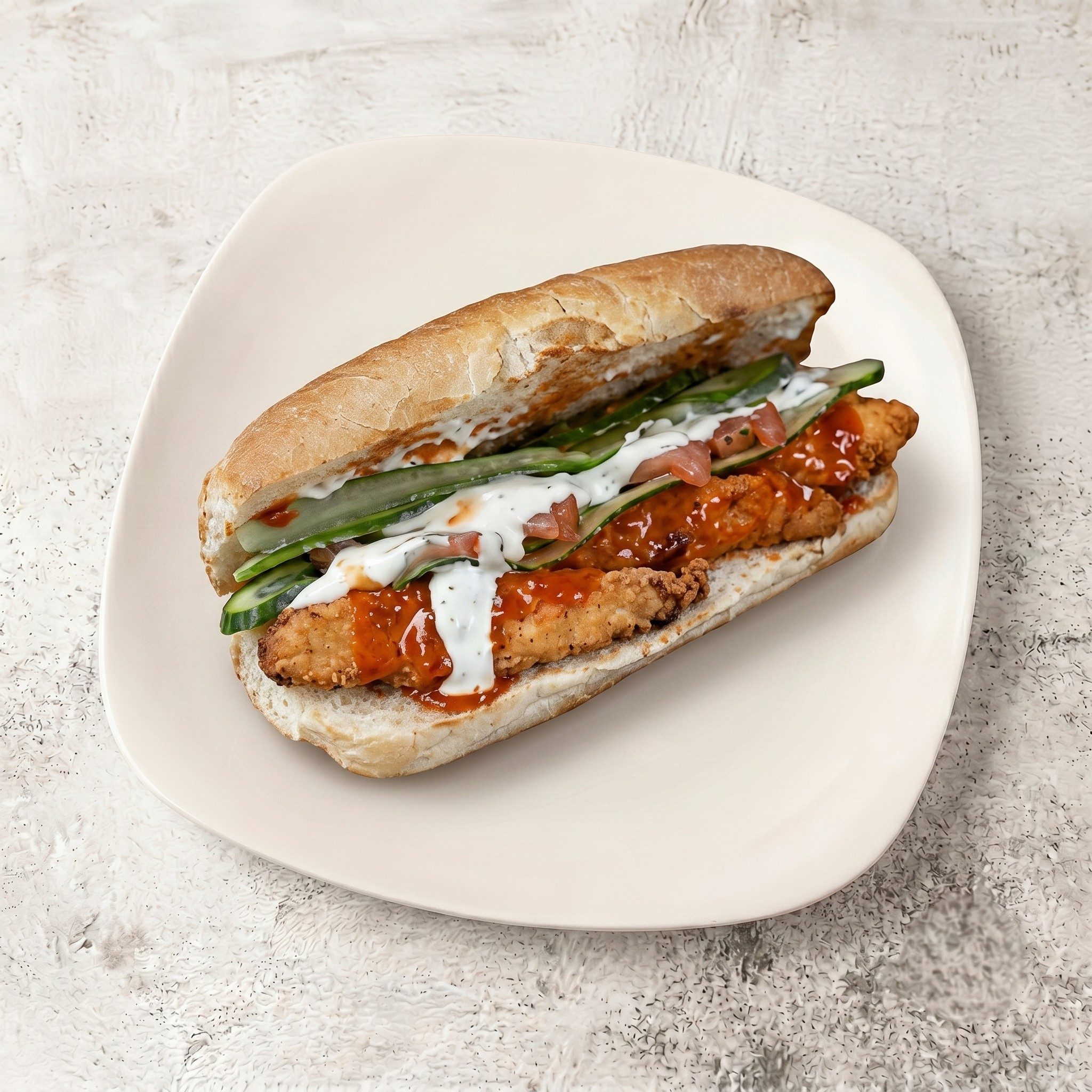 Buffalo Chicken with Ranch Sub.